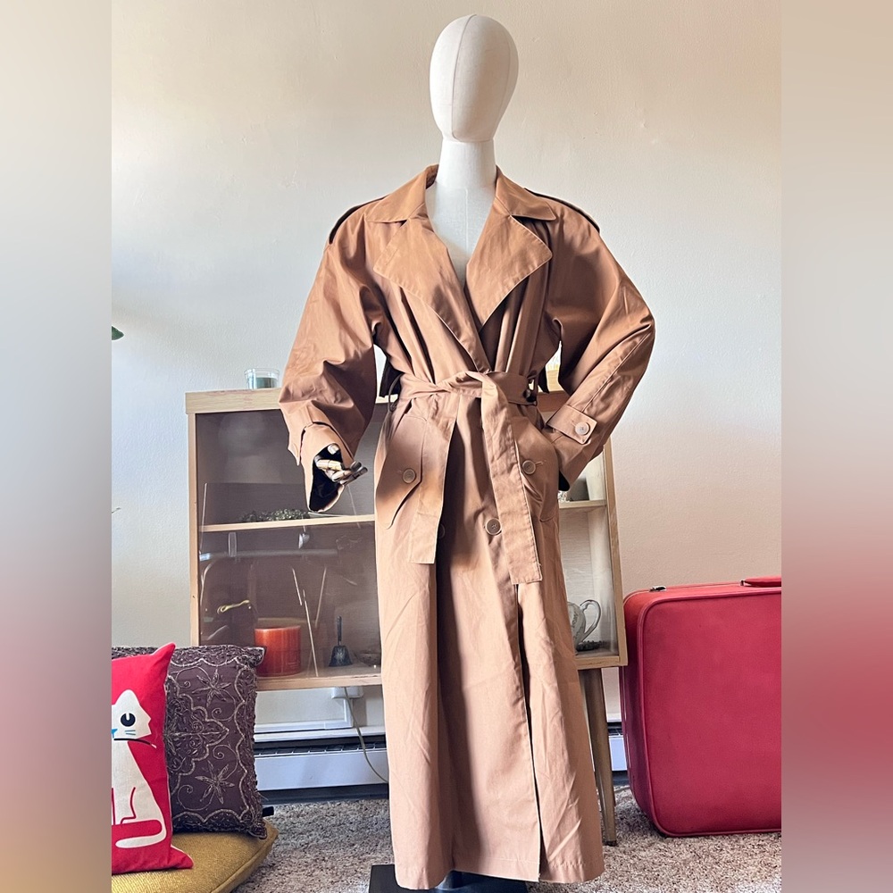 VTG 90s London Fog Toasted Bronze Towne Trench Coat